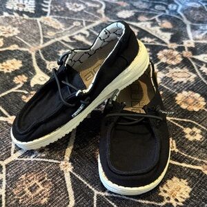 Hey Dude Black Boat Shoes